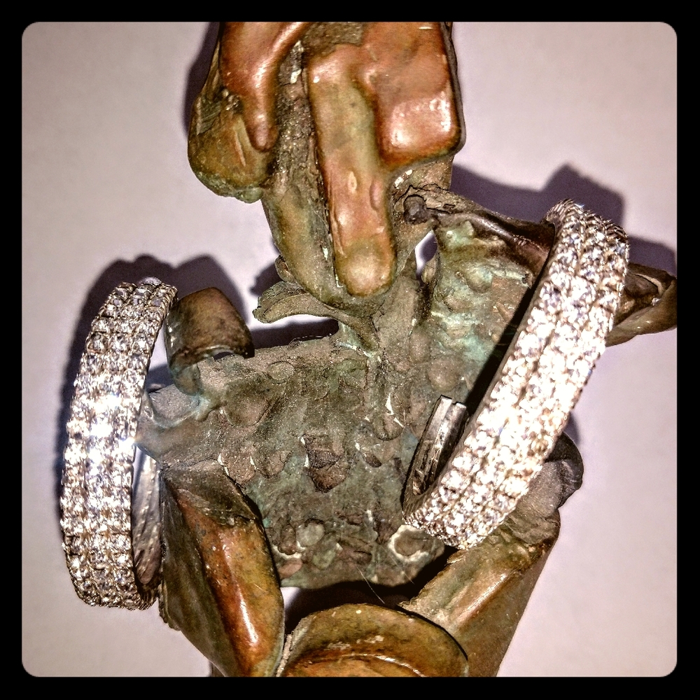 Vintage 1960s sparkly rhinestone earrings